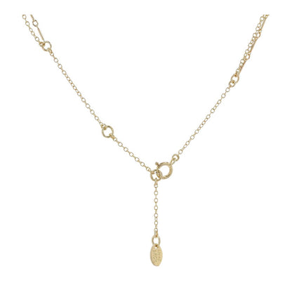 Gold Plated Sterling Silver Layered Chain With Pear Shaped Motifs Necklace