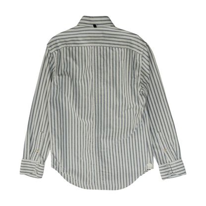 White Striped Long Sleeve Button Down