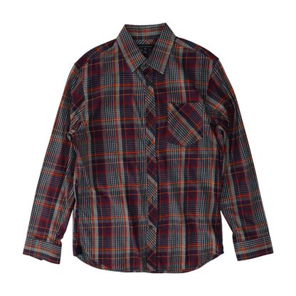 Multi Plaid Long Sleeve Button Down