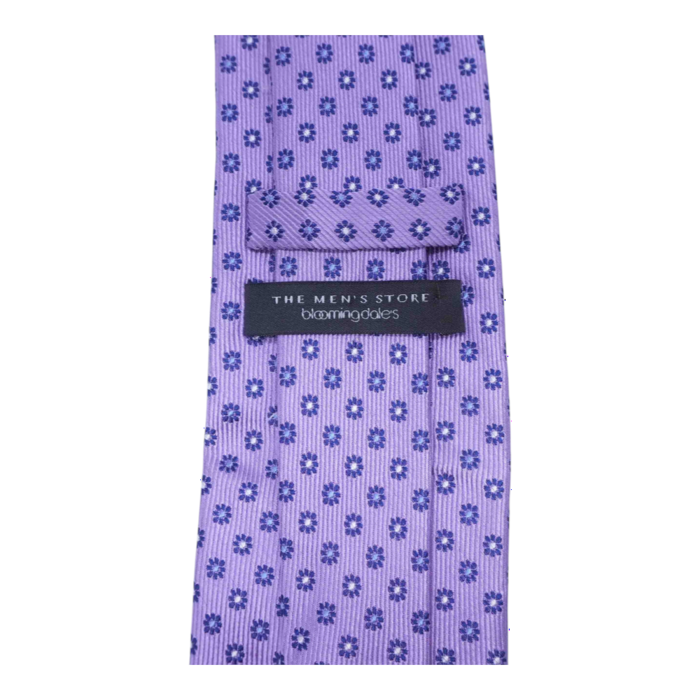 Bloomindale's: The Men's Store Purple Print Neck Tie – Image 2