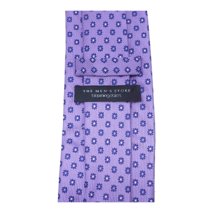 Bloomindale's: The Men's Store Purple Print Neck Tie – Image 2