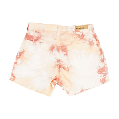 Orange Tie Dye Denim Shorts