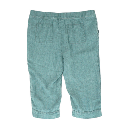 Blue Solid Capris