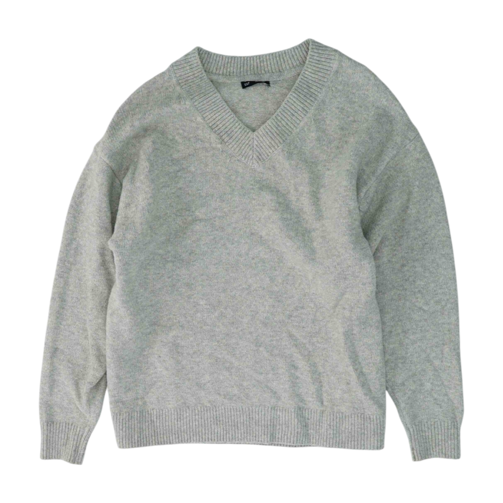 Gray Solid Pullover Sweater
