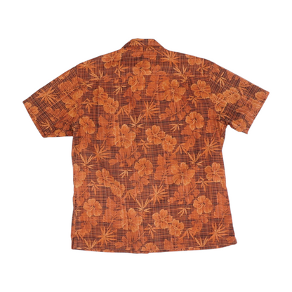 Rust Graphic Short Sleeve Button Down