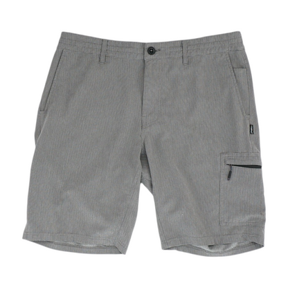 Gray Striped Chino Shorts