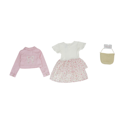 White Floral Short Sleeve Set
