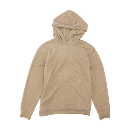 Beige Solid Hoodie Pullover