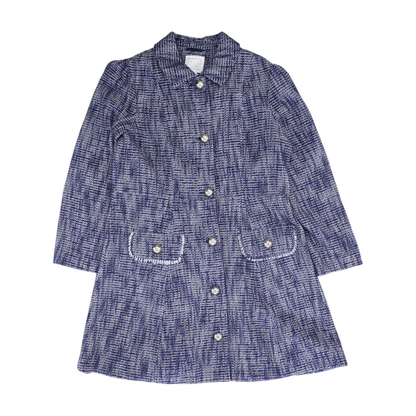 Navy Print Coat