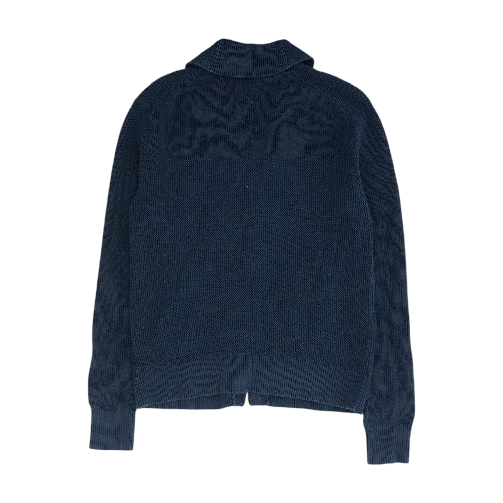 Navy Solid Cardigan Sweater