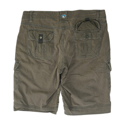 Brown Solid Active Shorts