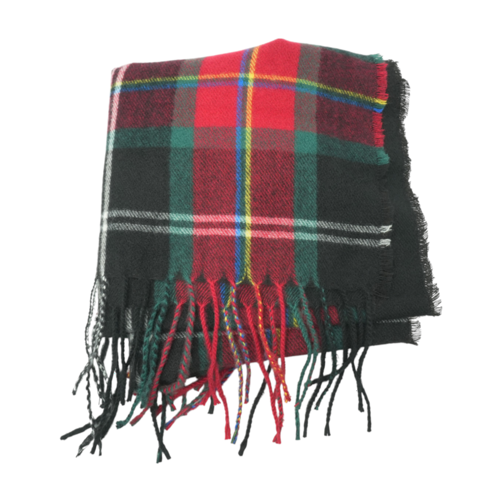 Multi Plaid 100% Polyester Scarf