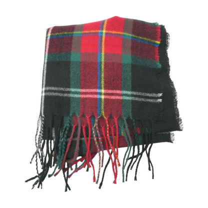 Multi Plaid 100% Polyester Scarf