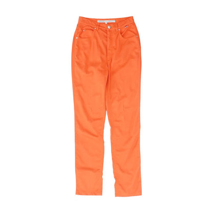 Orange Solid Five Pocket Pants