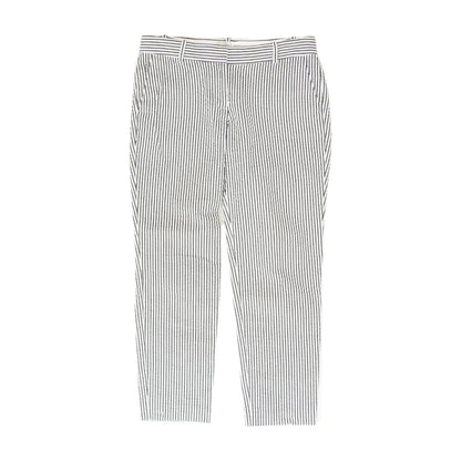 Gray Striped Capri Pants