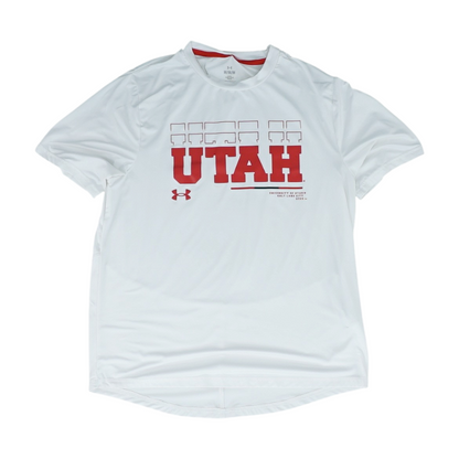 White Utah Utes Solid Active T-Shirt