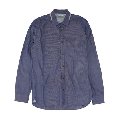 Blue Striped Long Sleeve Button Down
