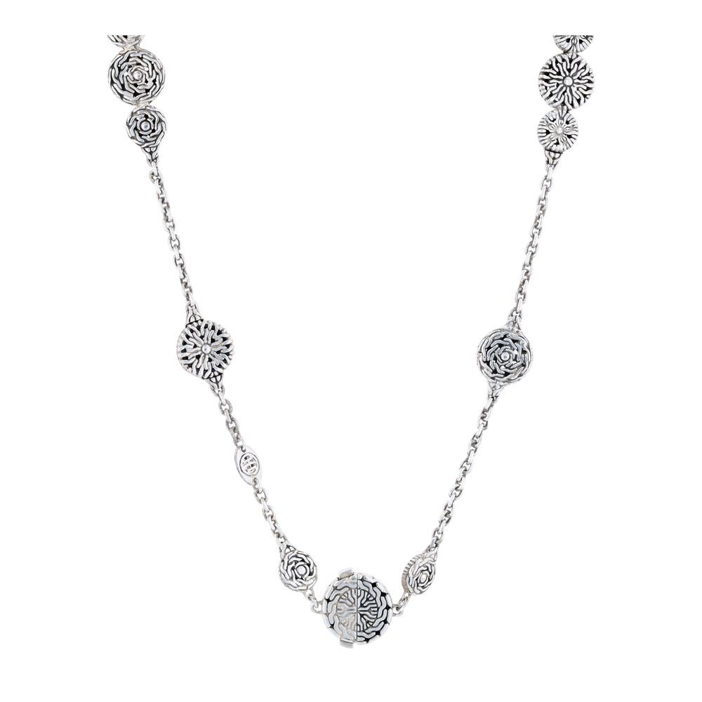 Sterling Silver Station Necklace