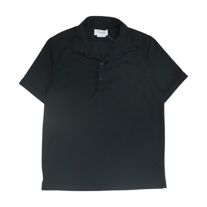Black Solid Short Sleeve Polo