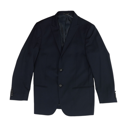 Navy Solid Wool Sports Coat