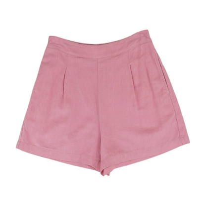 Pink Solid Chino Shorts