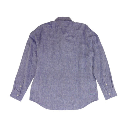 Purple Solid Long Sleeve Button Down
