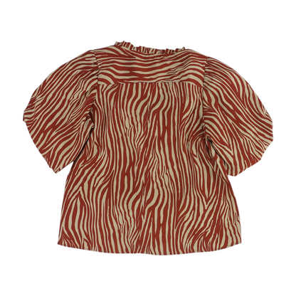Tan Animal Print Blouse