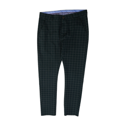 Black Check Regular Pants