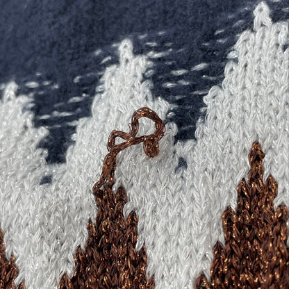 Navy Geometric Crewneck Sweater