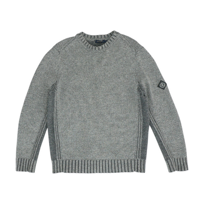 Gray Solid Pullover Sweater