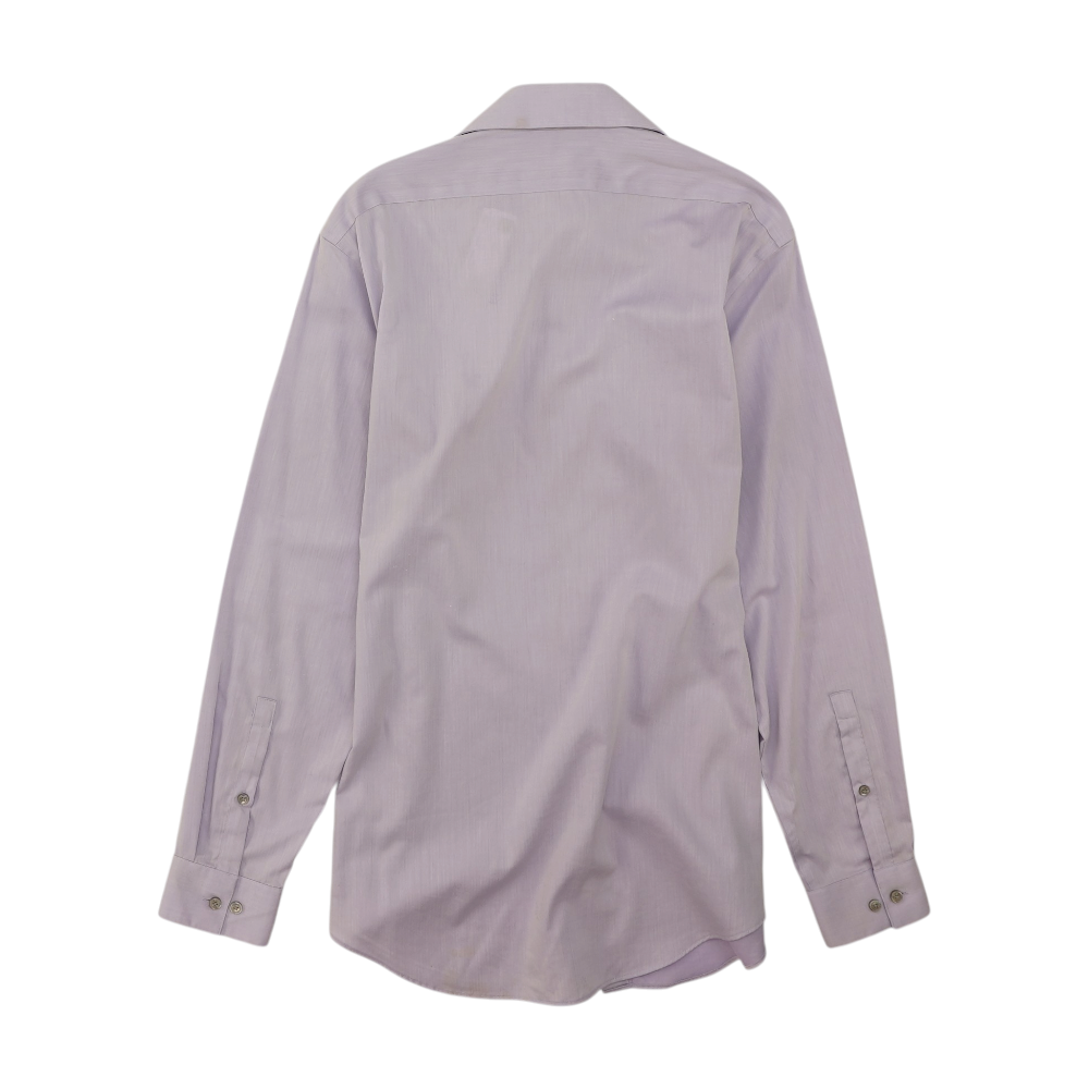 Purple Solid Long Sleeve Button Down