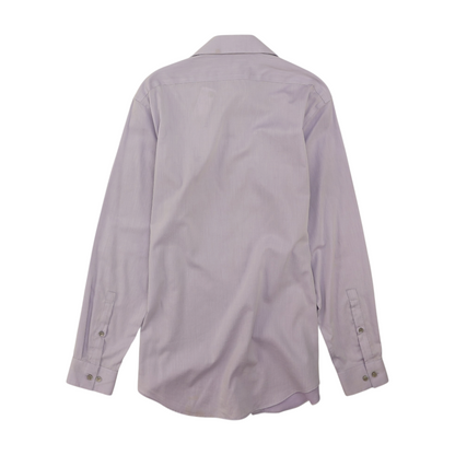 Purple Solid Long Sleeve Button Down