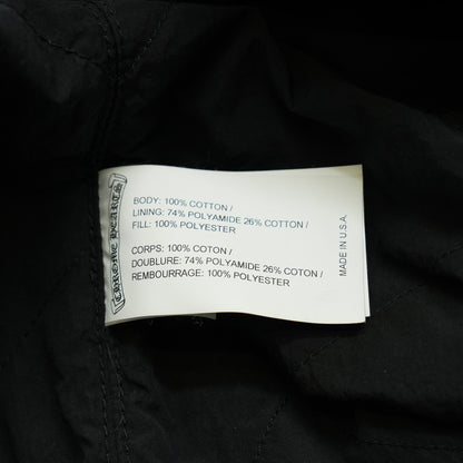 Black Plaid Work Dog Quilted Shirt Jacket