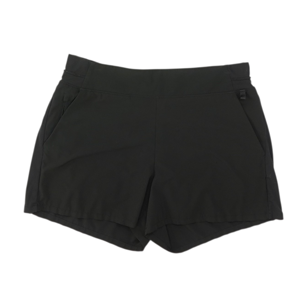 Black Solid Active Shorts