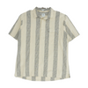 Beige Striped Short Sleeve Polo