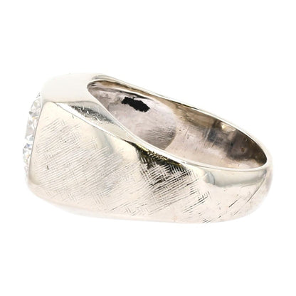 1.59 ct 14K White Gold Round Diamond Gents Band