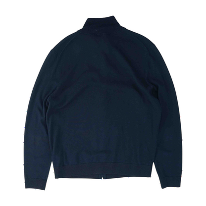 Navy Solid Cardigan Sweater