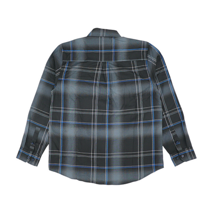 Black Plaid Long Sleeve Button Down