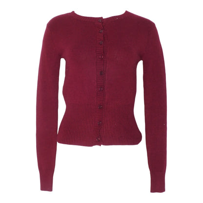 Maroon Cardigan Sweater