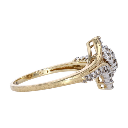 1/10 ctw 10K Two-Tone Gold Diamond Fashion Ring