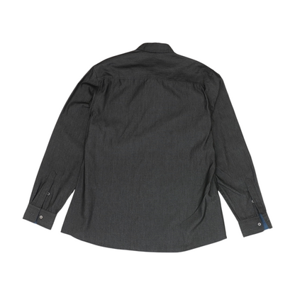 Charcoal Solid Long Sleeve Button Down