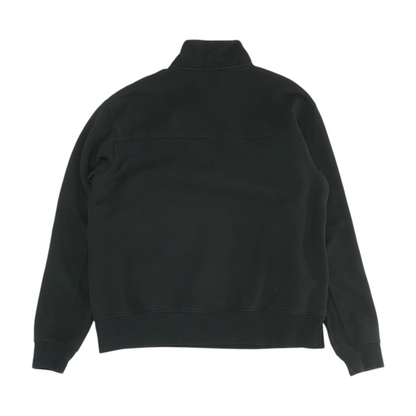 Black Solid 1/4 Zip Pullover