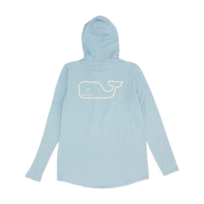 Blue Solid Hoodie Pullover
