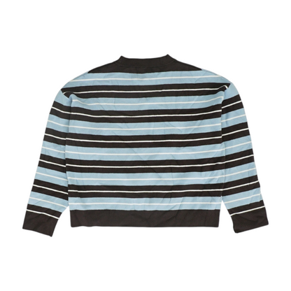 Blue Striped Pullover Sweater