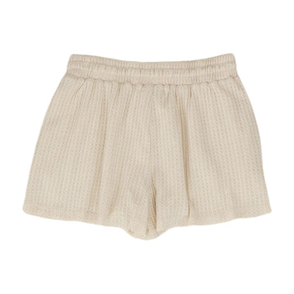 Beige Solid Active Shorts
