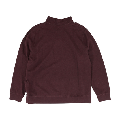 Maroon Solid 1/4 Zip Pullover