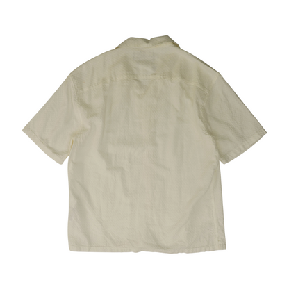 White Polka Dot Short Sleeve Button Down