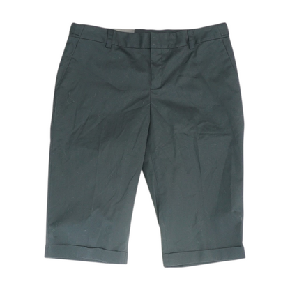 Black Solid Chino Capris
