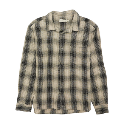 Tan Plaid Flannel Button Down