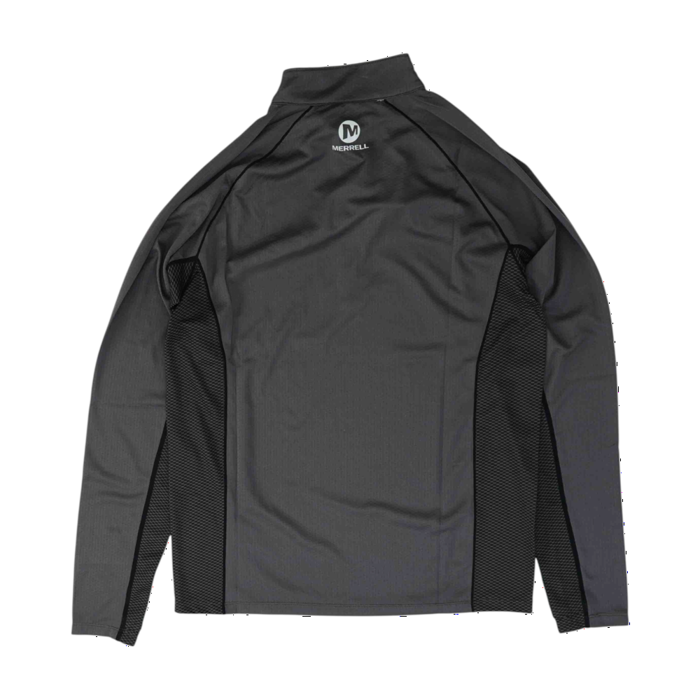 Gray Solid 1/4 Zip Pullover